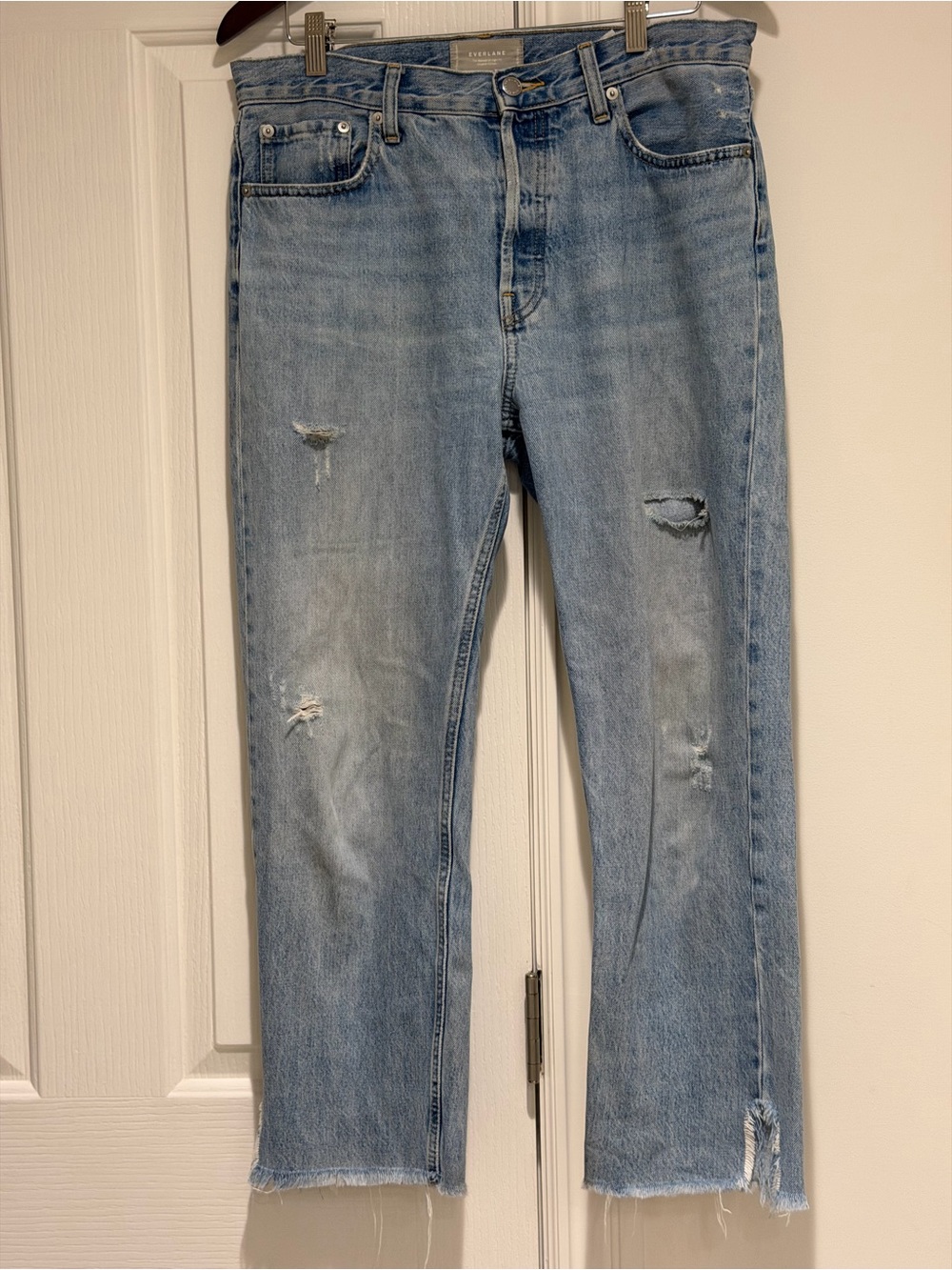 Everlane The Relaxed Straight Jeans 28 Regular Distressed Organic Cotton